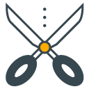 scissors Filled Outline Icon