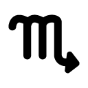scorpio glyph Icon