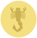 scorpion Flat Round Icon