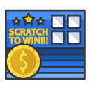 scratch cards Filled Outline Icon