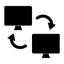 screen exchange glyph Icon