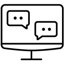 screen messaging line Icon