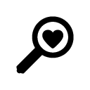 search heart glyph Icon