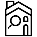 search hostel line Icon