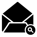search open envelope mail glyph Icon