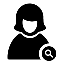 search woman glyph Icon