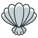 seashell Filled Outline Icon