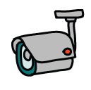 security camera Doodle Icon