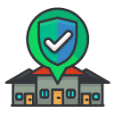 security houses Filled Outline Icon
