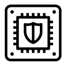 security microchip line Icon
