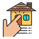 select house Filled Outline Icon