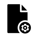 settings document glyph Icon