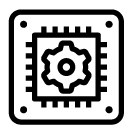 settings microchip line Icon