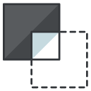 shape behind Filled Outline Icon
