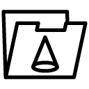 shape folder line Icon
