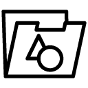 shapes folder line Icon