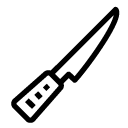 sharp knife line Icon