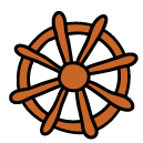ship wheel Doodle Icon