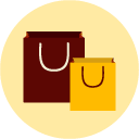 shopping bags flat Icon
