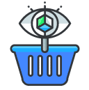 shopping basket Filled Outline Icon