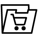shopping folder line Icon