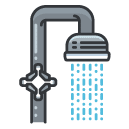shower Filled Outline Icon