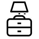 side table and lamp line Icon