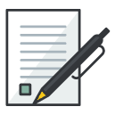 sign document Filled Outline Icon