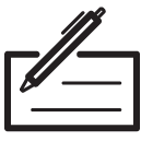 sign paper line Icon