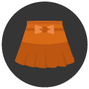 skirt Flat Round Icon