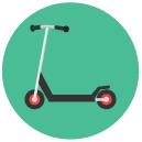 scooter Flat Round Icon