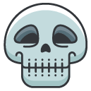 skull Filled Outline Icon