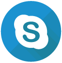 skype Flat Round Icon
