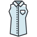 sleeveless shirt Filled Outline Icon