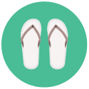 slippers Flat Round Icon