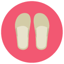 slippers Flat Round Icon