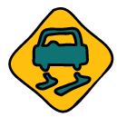 slippery road Doodle Icon
