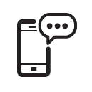smart phone message line Icon