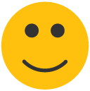 smile Flat Round Icon