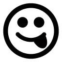 smile tongue out glyph Icon copy