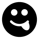 smile tongue out glyph Icon