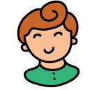 smiling man Doodle Icon