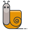 snail Filled Outline Icon