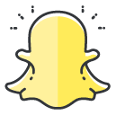 snapchat Filled Outline Icon