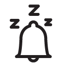 snooze bell line Icon