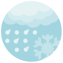snow Flat Round Icon
