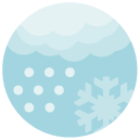 snow_1 Flat Round Icon