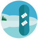 snowboarding flat Icon