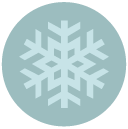 snowflake Flat Round Icon