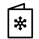 snowflake card line Icon